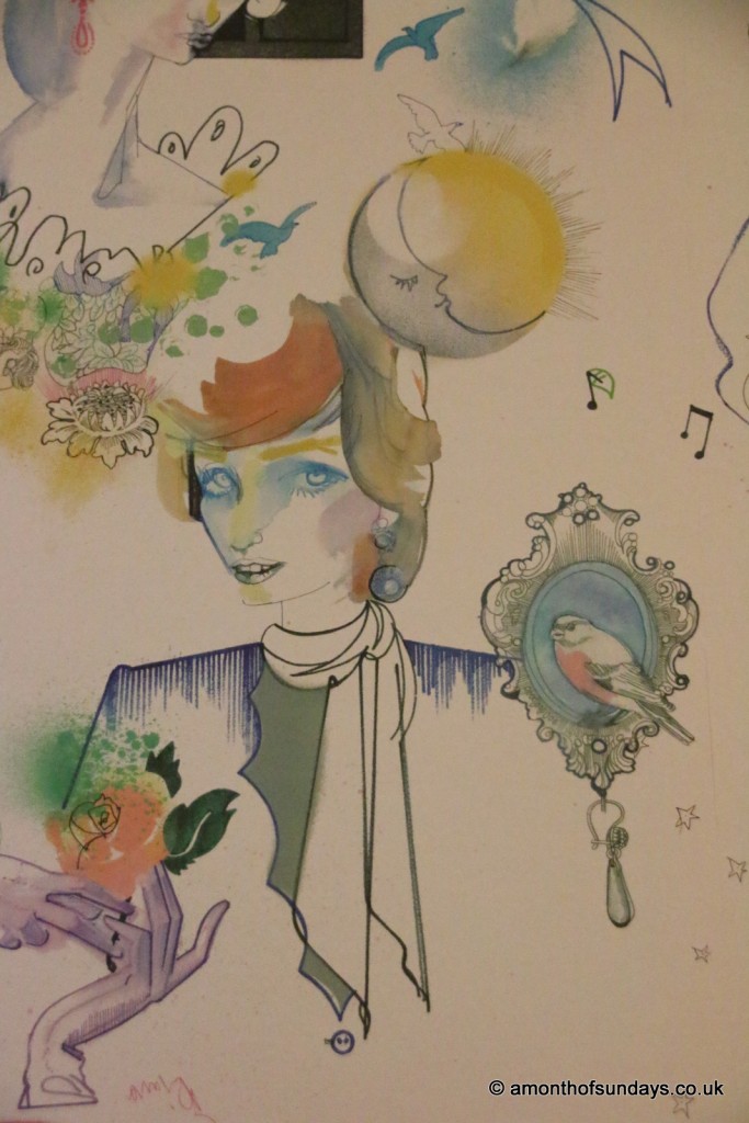 Diana wallpaper at Kensington Palace