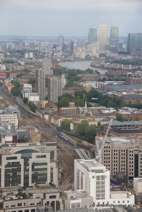 Train tracks running through London